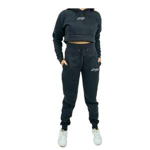 Último diseño mujer chándal 100% algodón Pakistán fabricante Color sólido recortado Top chándal para mujer - Product Image 3