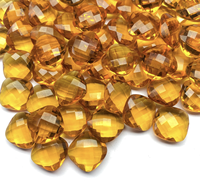 Coussin en citrine naturelle Briolette taillée à facettes jaune orange Pierres précieuses en vrac Jaipur Fabricant de quartz Novembre 1mm à 50mm