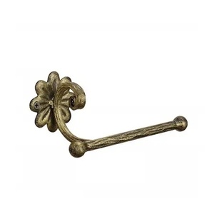 Decorate Bathroom Iron Toilet Paper Holder Towel Hook Antique Finish French Style Bathroom Wall Mount Durable Metal Decor - Product Image 3
