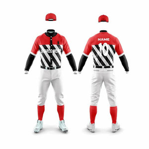 Uniforme de béisbol de patrón recto de ropa deportiva sublimada Digital personalizada de calidad con estirable de cuatro vías - Product Image 1