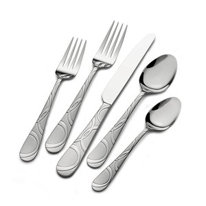 ELEGANT DESIGNS Classic <b>Hanging</b> <b>Set</b> of 5 Handmade Gold Plated Metal Flatware with Spoon and Fork Wholesale Price Carton Packaged - Product Image 2