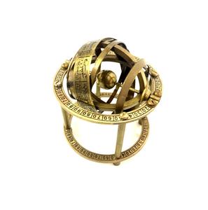 ลูกโลกโบราณทำจากทองเหลืองแท้ ราคาดีที่สุด ของตกแต่งโต๊ะสไตล์วินเทจ ของขวัญ - Product Image 3