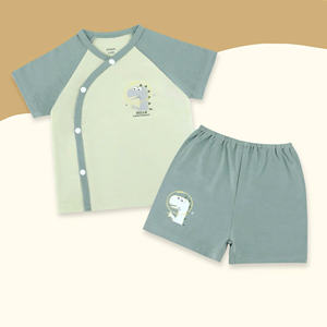 Conjunto de Ropa para Bebé Unisex ALB01, Diseño de Dibujos Animados, Tejido de Punto Transpirable, 95% Modal, 5% Elastano, Manga Corta, 4 Estaciones, Vietnam - Product Image 1