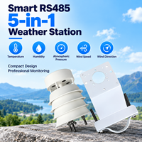 Station météo intelligente Coda RS485 5-en-1, anémomètre ultrasonique, capteur de vitesse et de direction du vent, modèle CDQ-T6A, -40°C +100°C