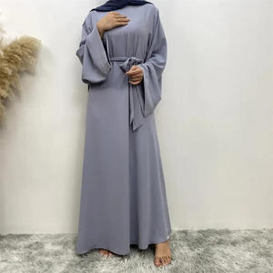 NOUVEAU Vente en gros d'abayas unies 10 couleurs - Vêtements islamiques modestes simples - Abaya en tissu Nida Robes musulmanes pour femmes Abaya de Dubaï - Product Image 2