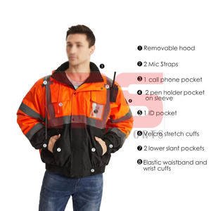 เสื้อแจ็กเก็ตผู้ชายสะท้อนแสงมีหลายกระเป๋ากันน้ำและระบายอากาศได้ดีชุดทำงานกลางแจ้งดีไซน์ล่าสุด - Product Image 6