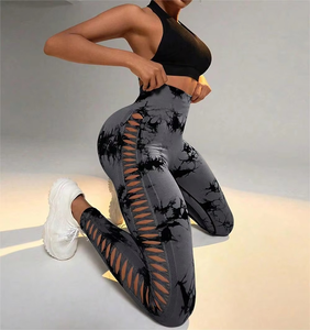 Tie Dye Gym Mujeres Fitness Hip Lifting Yoga Pantalones Entrenamiento Tight Seamless Legging para hombres Ropa DE TRABAJO - Product Image 5