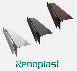 Renoplast ®   Profil de corniche en aluminium W30R+, finition des terrasses et des balcons, revêtement de sol ventilé, systèmes de drainage - Product Image 1