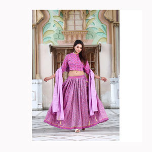 Fourniture directe d'usine robe Shalwar Kameez en soie décontractée pour femmes personnalisable avec manches longues-ensembles Salwar Kameez pour femmes - Product Image 6