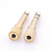 Connecteur audio stéréo 3 pôles 6,35 mm (1/4) mâle vers 3,5 mm (1/8) femelle, en cuivre doré/noir, résistant aux cycles de plus de 5000 utilisations