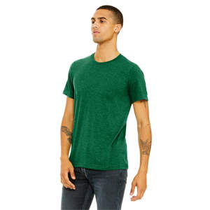 52% Airlume Combed and <b>Ring</b> Spun Cotton 48% Poly 32 Single 4.2 oz Grass Green Unisex CVC Short Sleeve T-Shirt - Product Image 2