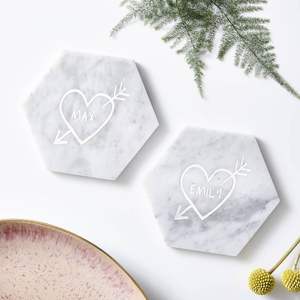 Wholesale Modern Luxury square Round Hexagon White Marble <b>Coasters</b> for Drinking <b>Glass</b> With Best Price - Product Image 4