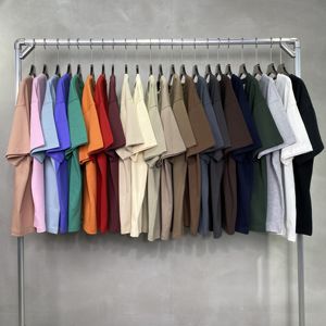 เสื้อยืดผ้าฝ้ายลายว่างเปล่าเสื้อยืดไหล่ตกไซส์ใหญ่พิเศษสำหรับผู้ชายเสื้อยืดออกแบบโลโก้ได้ตามต้องการ - Product Image 1