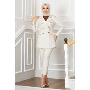 <b>Button</b>-Decorated Handkerchief Collar Detail Hijab Set 3-Piece Collection - Product Image 3