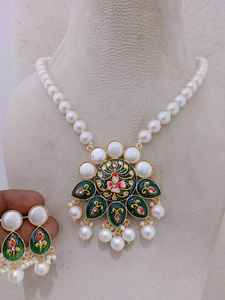 Meenakari artisanat Premium Antique poids léger collier Unique perle ornementation personnalisable en vrac ensembles de bijoux de mode - Product Image 5