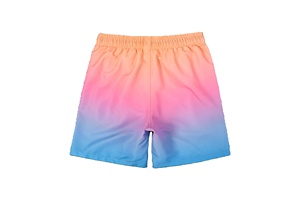 Short de bain en polyester 100% pour homme, élastique, respirant, mi-taille, doublure en toile, couleur unie - Product Image 2