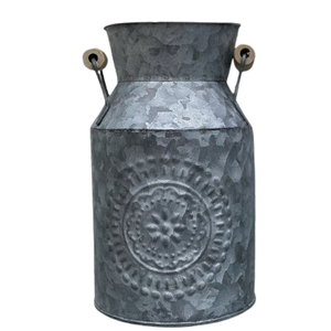 Jardinière décorative de jardin Seau à lait fait main Jardinière à fleurs Qualité supérieure Bidon à lait galvanisé - Product Image 5