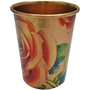 Verre imprimé en laiton fabriqué à la main avec des motifs vintage Verre à shot d'inspiration rétro esthétique - Product Image 4