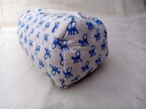 กระเป๋าผ้าฝ้ายแท้สไตล์โบฮีเมียนสำหรับใส่เครื่องแป้งพร้อมช่องซิป - Product Image 4