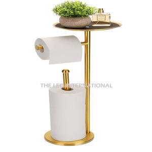 ที่ใส่กระดาษทิชชูทรงกลม ดีไซน์ใหม่ สีดำ ผลิตจากเหล็ก สำหรับห้องน้ำ แบบตั้งพื้น - Product Image 2