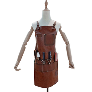 High Quality Durable Leather Salon Barber Apron Durable Unisex Multi-Pocket Apron - Product Image 1