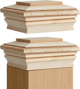 Tapa de poste plana de pino sólido duradero decorativo elegante para postes Newel y muebles para el hogar para uso en apartamentos - Product Image 2