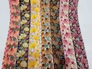 Design de mode fleur broderie dentelle coupe maille douce dentelle garniture pour dames robe vêtements broderie - Product Image 2