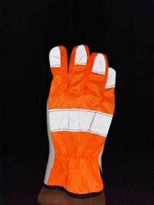 Guantes de Seguridad de Cuero Reflectantes de Alta Visibilidad, 8 oz, Transpirables, para Trabajos en Carreteras y Uso Industrial, Certificación EN388/EN420, Duraderos - Product Image 3
