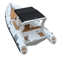 Bateau pneumatique semi-rigide ORCA Hypalon 828 866 RIB-680 Sport Yacht en fibre de verre avec direction hydraulique pour la pêche, bateaux marins