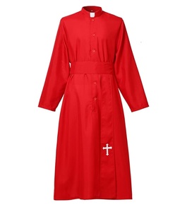 Vêtements d'église de couleur unie pour femmes Robes de clergé Vêtements de prêtre Robe longue Robes de clergé Prix bon marché - Product Image 6