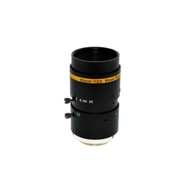 4K 50mm 2/3 "c-mount makine görüş Lens düşük bozulma endüstriyel kamera Lens F2.6 10MP CCTV Lens için IP ağ kamerası SL-0028