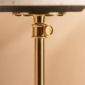 Support à gâteau de luxe en marbre blanc avec base en laiton doré, piédestal à dessert moderne à hauteur réglable, présentoir à pâtisserie rond pour événements - Product Image 5