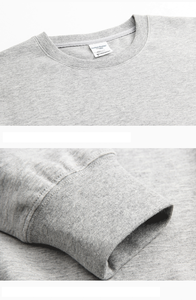 Sudadera Nueva de Algodón Mezclado para Hombre y Mujer, Lisa, 100% Algodón, Cuello Redondo, Ropa Urbana de Invierno, Servicio de Serigrafía OEM - Product Image 5