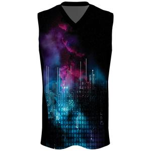 Camisetas de baloncesto de sublimación transpirables personalizadas de alta calidad Logotipo del equipo Hecho en Pakistán 100% camisetas de baloncesto de poliéster - Product Image 3