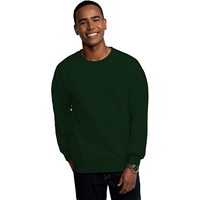 Sudadera de Forro Polar para Hombre, Cuello Redondo, Color Negro, Poliéster/Algodón, Corte Regular, Estilo Casual, Tejido de Punto, Color Sólido, Manga Larga, Invierno