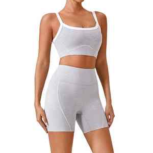Conjuntos Deportivos de Secado Rápido de Alta Calidad, Conjunto de Fitness de Gimnasio Elástico, Pantalones Acampanados, Conjunto de Yoga Deportivo de 2 Piezas para Mujer - Product Image 3