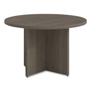 Alera AE5NNN-R48CR33 Seville Round Conference <b>Table</b> 48-Inch Diameter <b>Walnut</b> Finish - Product Image 1