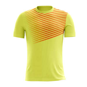 Camiseta Deportiva Unisex Transpirable de Secado Rápido, Manga Corta, Diseño Atlético con Rayas Diagonales, 100% Poliéster Antibacteriano - Product Image 4