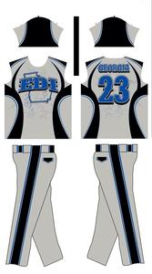 Pantalones de béisbol largos grises del equipo juvenil hecho a medida más vendido, color gris con logotipo y nuevo último diseño, - Product Image 6