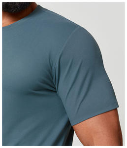 Camiseta deportiva de punto antibolitas transpirable de secado rápido para <span class=keywords><strong>hombre</strong></span>, camiseta de manga corta para correr, ir al trabajo, baloncesto, <span class=keywords><strong>tenis</strong></span> - Product Image 2