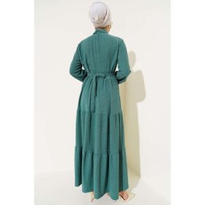 Robe ceinturée à col chemise Émeraude - Product Image 2