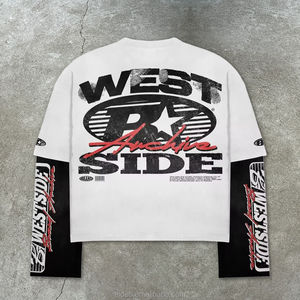 Camiseta de Manga Larga con Estampado Gráfico 3D en Negro Deslavado, Estilo Urbano Extragrande para Hombre, Estampado de Estrella Grande en la Espalda, Patrón de Lengua y Dientes en la Parte Delantera - Product Image 4