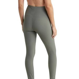 Mid Casual Solid Color Knitted Leggings Full Length Stretch Breathable Women's Yoga Pants Seamless Design Comfortable Soft Wear - Product Image 6
