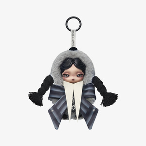 <span class=keywords><strong>POP</strong></span> MART SKULLPANDA Wednesday Plush Nevermore Academy Version avec peluches et jouets en peluche pour les collectionneurs de jouets d'anime - Product Image 1