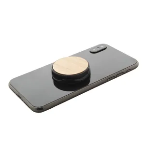 Porte-téléphone et porte-cartes en bambou personnalisé Bonabik pour la prise de notes - Product Image 3