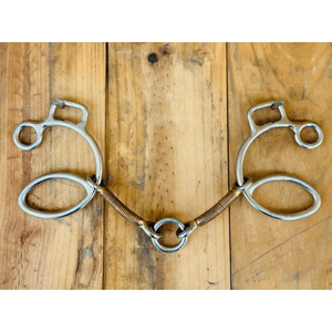 บิตปากม้าแบบ Gag Snaffle ทำจากสแตนเลสขัดเงาเรียบ สำหรับขี่ม้า อุปกรณ์ขี่ม้า - Product Image 1