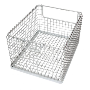 Cesta de Alambre Apilable de Acero Inoxidable de Alta Calidad con Asas, Organizador de Almacenamiento de Malla Metálica Rectangular para Cocina, Precio de Fábrica - Product Image 1
