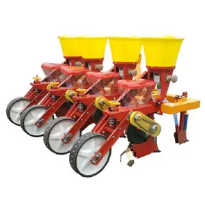 High Quality Tractor Maize Corn Fertilizer 4 Roll Seeder Corn Planter Machine For Supply