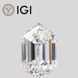 Diamante Hexagonal de Laboratorio de 1 Quilate, Corte Hexagonal, Claridad VS2, Color F, Certificado IGI - Product Image 1