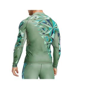Maillots de compression de sport à manches courtes, rashguard personnalisé avec logo, rashguard sublimé pour hommes - Product Image 5